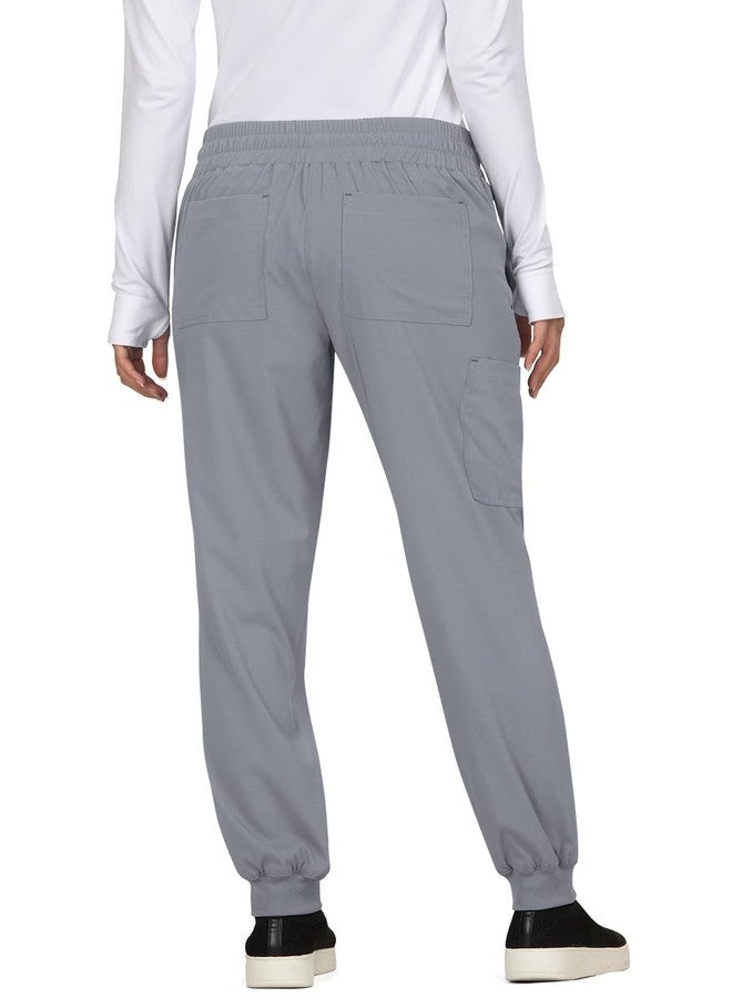 KOI Basics Gemma Women's 5-Pocket Stretch Jogger Platinum Grey X-Small - Image 2
